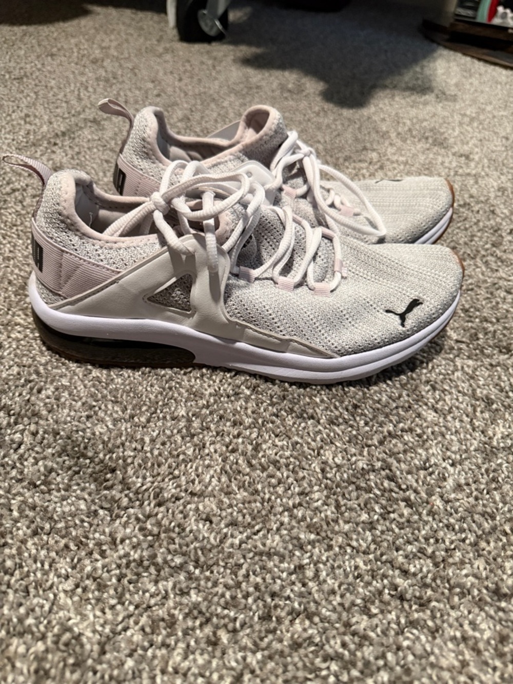Puma Women's Pale Pink Knit Athletic Sneakers